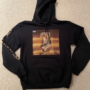 Cardi B Black Graphic Crewneck Hoodie - Women. Size small. Brand new. 19x26.